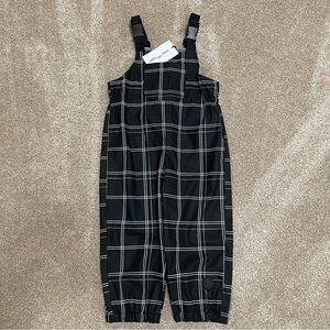 Miles The Label 3T 3Y Rain Overalls Plaid Adjustable Winter Fall New NWT